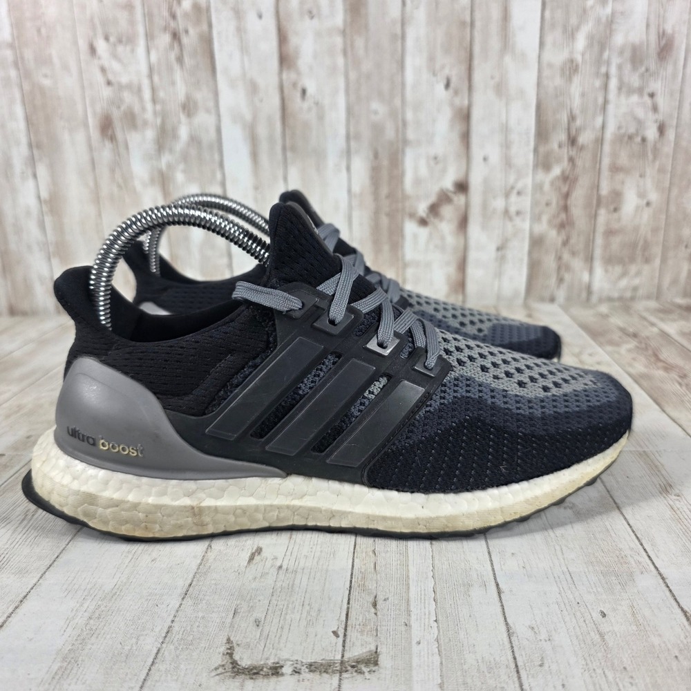 Adidas UltraBoost 2.0 Core Black Grey Running Shoes AF5141‎ Womens 7 Mens 5.5